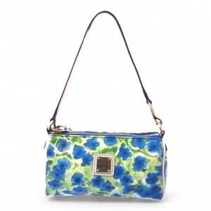 Dooney & Bourke Mini Barrel Bag Hydrangea Floral Coated Canvas Y2K Vintage